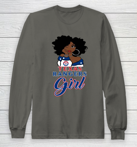 Texas Rangerss Girl MLB Long Sleeve T-Shirt 8