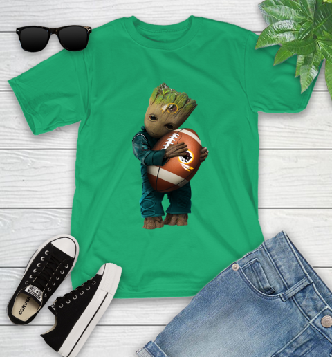 NFL Groot Guardians Of The Galaxy Football Sports Washington Redskins Youth T-Shirt 6