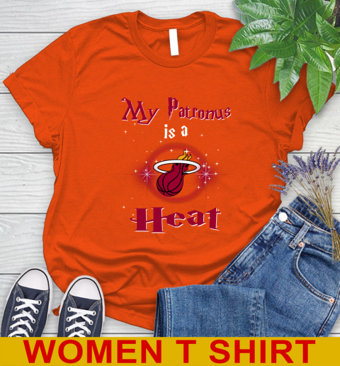 NBA Basketball Harry Potter My Patronus Is A Miami Heat Women's T-Shirt 3