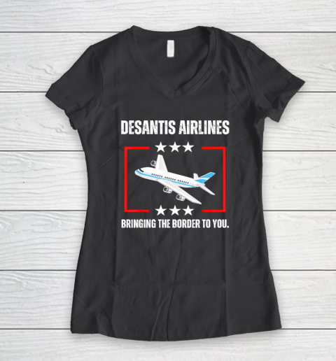 DeSantis Airlines Women's V-Neck T-Shirt 4