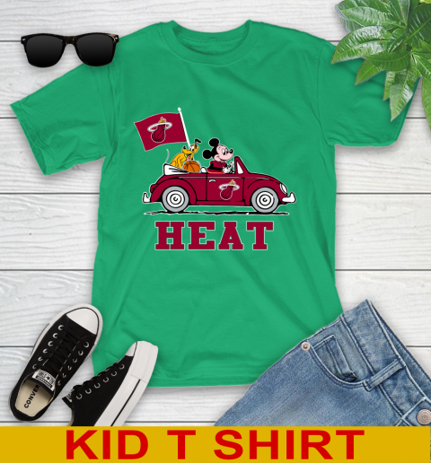 NBA Basketball Miami Heat Pluto Mickey Driving Disney Shirt Youth T-Shirt 6