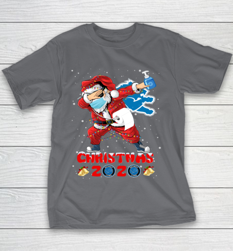 Detroit Lions Funny Santa Claus Dabbing Christmas 2020 NFL Youth T-Shirt 5