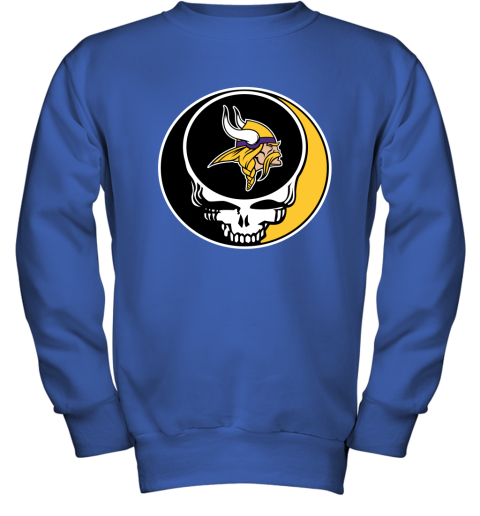 NFL Minnesota Vikings Grateful Dead Rock Band Football Sports L98WYl4A0ym youth sweatshirt 47 95 151514 front royal