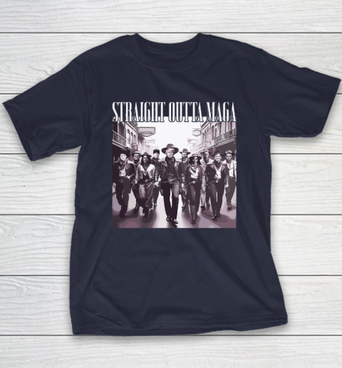 Straight Outta Maga Funny Trump 2024 Youth T-Shirt 2