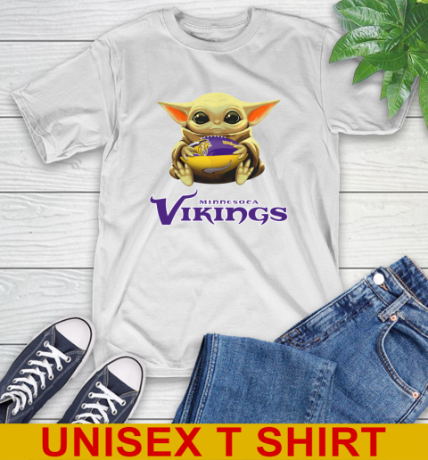 NFL Football Minnesota Vikings Baby Yoda Star Wars Shirt T-Shirt
