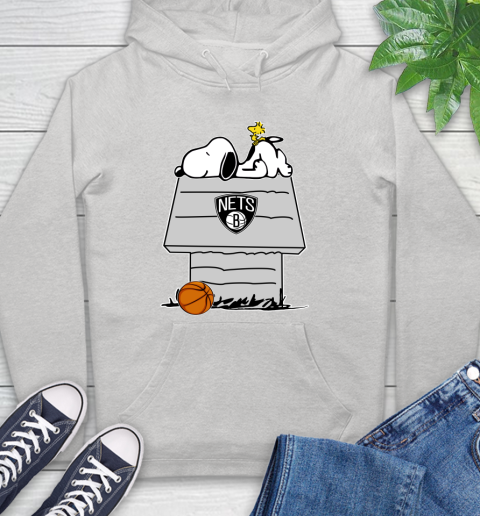 Brooklyn Nets NBA Basketball Snoopy Woodstock The Peanuts Movie Hoodie