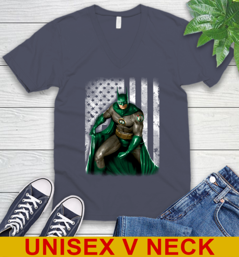 Boston Celtics NBA Basketball Batman DC American Flag Shirt V-Neck T-Shirt 7
