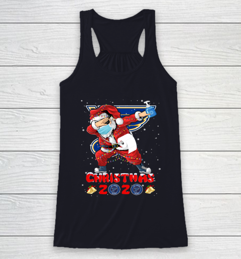 St.Louis Blues Funny Santa Claus Dabbing Christmas 2020 NHL Racerback Tank 7