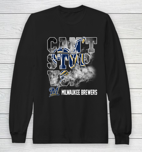 MLB Milwaukee Brewers Baseball Can't Stop Vs Brewers Long Sleeve T-Shirt
