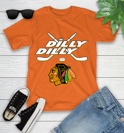 NHL Chicago Blackhawks Dilly Dilly Hockey Sports Youth T-Shirt 7