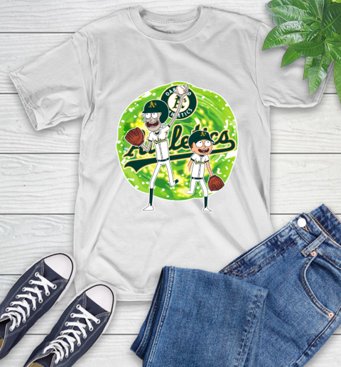 MLB Oakland Athletics Rick And Morty Baseball Sports T-Shirt
