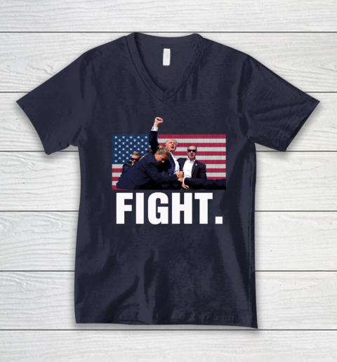 Trump Shooting Shirt Old Row Trump Fight V-Neck T-Shirt 2