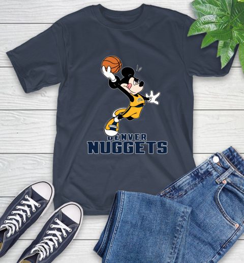 NBA Basketball Denver Nuggets Cheerful Mickey Mouse Shirt T-Shirt 4
