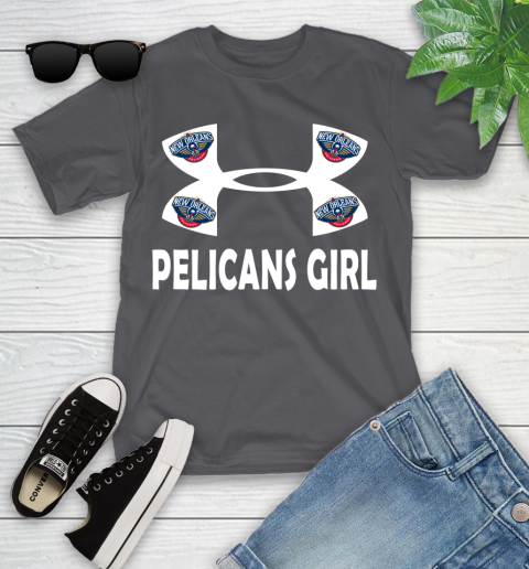 NBA New Orleans Pelicans Girl Under Armour Basketball Sports Youth T-Shirt 6