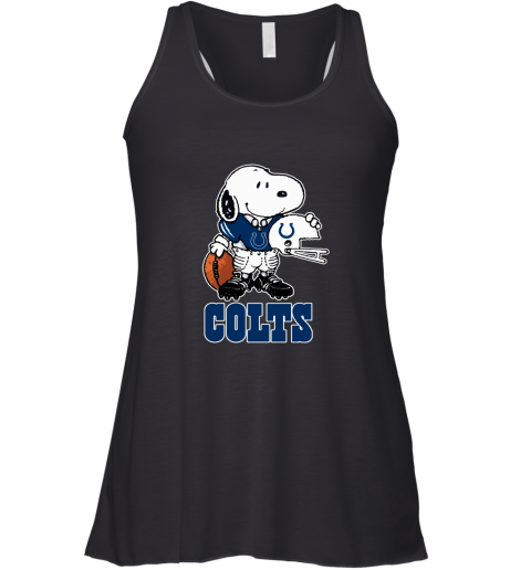 Snoopy A Strong And Proud Indianapolis Colts Player NFL Racerback Tank