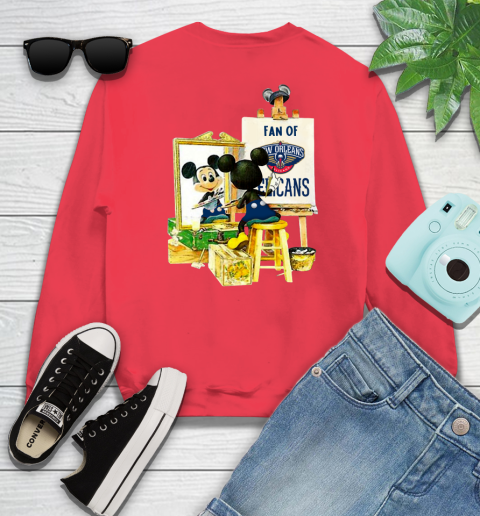 NBA Basketball New Orleans Pelicans Mickey Drawing Shirt 35
