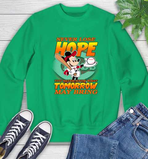 Cincinnati Reds MLB Baseball Mickey Disney Never Lose Hope Sweatshirt 7