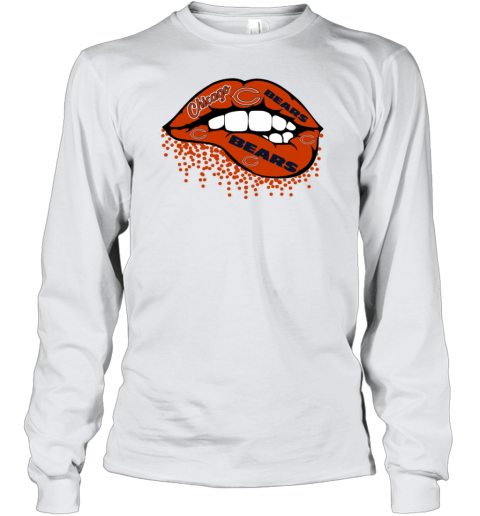 Chicago Bears Inspired Lips Youth Long Sleeve