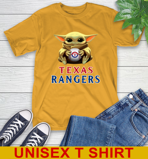 MLB Baseball Texas Rangers Star Wars Baby Yoda Shirt 3