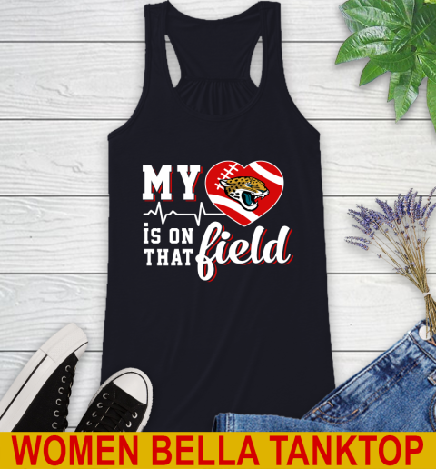 NFL My Heart Is On That Field Football Sports Jacksonville Jaguars Racerback Tank 8