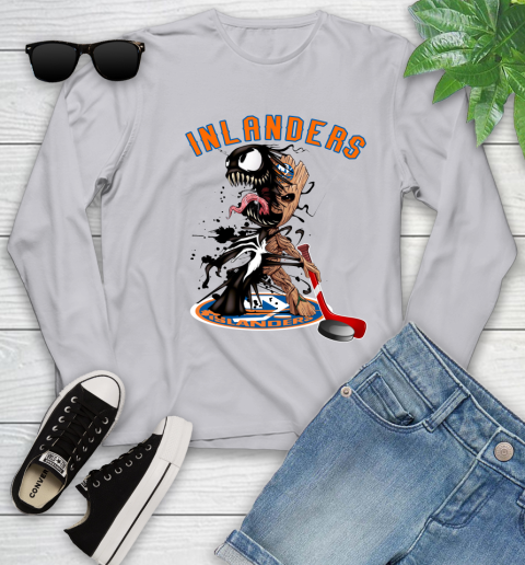NHL New York Islanders Hockey Venom Groot Guardians Of The Galaxy Youth Long Sleeve 5