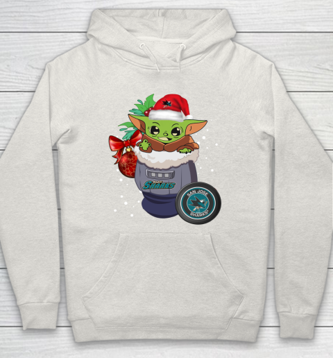 San Jose Sharks Christmas Baby Yoda Star Wars Funny Happy NHL Hoodie 12