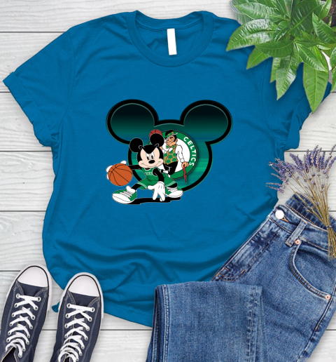 NBA Boston Celtics Mickey Mouse Disney Basketball Women's T-Shirt 7
