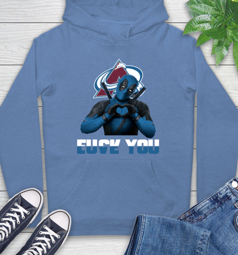 NHL Colorado Avalanche Deadpool Love You Fuck You Hockey Sports Hoodie 11