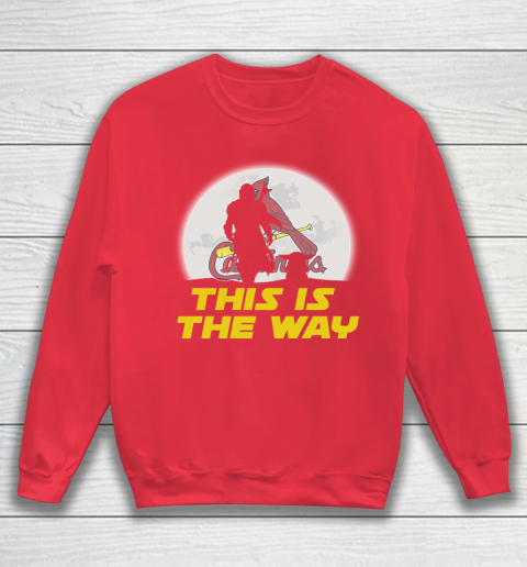 St.Louis Cardinals MLB Baseball Star Wars Yoda And Mandalorian This Is The Way Sweatshirt 7
