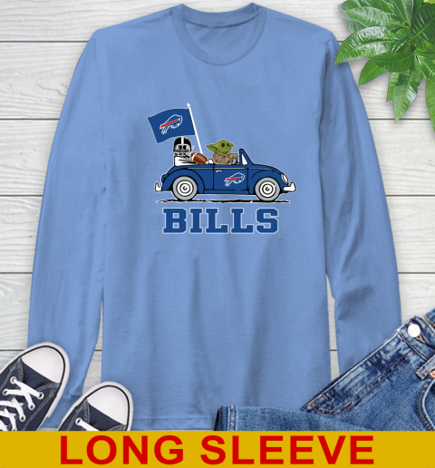 NFL Football Buffalo Bills Darth Vader Baby Yoda Driving Star Wars Shirt Long Sleeve T-Shirt 11