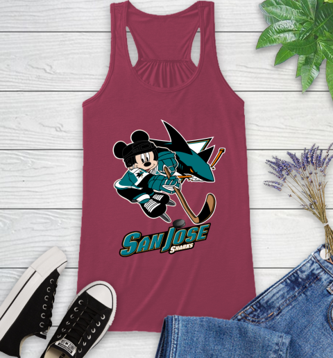 NHL San Jose Sharks Mickey Mouse Disney Hockey T Shirt Racerback Tank 8