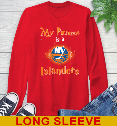 NHL Hockey Harry Potter My Patronus Is A New York Islanders Long Sleeve T-Shirt 13 NHL Hockey Harry Potter My Patronus Is A New York Islanders Long Sleeve T-Shirt - Image 13