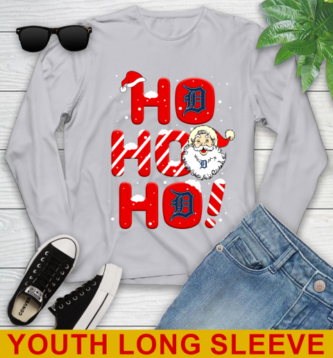 Detroit Tigers MLB Baseball Ho Ho Ho Santa Claus Merry Christmas Shirt Youth Long Sleeve 6 Detroit Tigers MLB Baseball Ho Ho Ho Santa Claus Merry Christmas Shirt Youth Long Sleeve - Image 6
