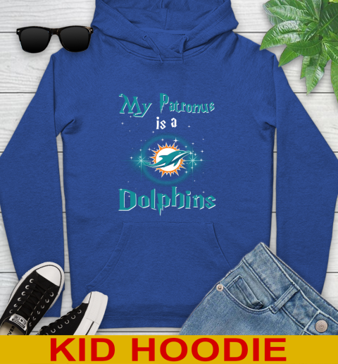 NFL Football Harry Potter My Patronus Is A Miami Dolphins Youth Hoodie 10