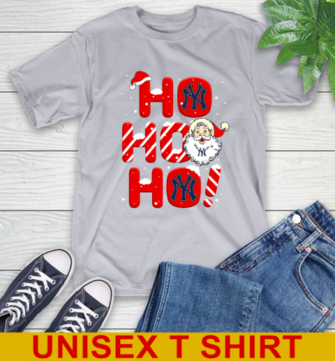 New York Yankees MLB Baseball Ho Ho Ho Santa Claus Merry Christmas Shirt T-Shirt 5