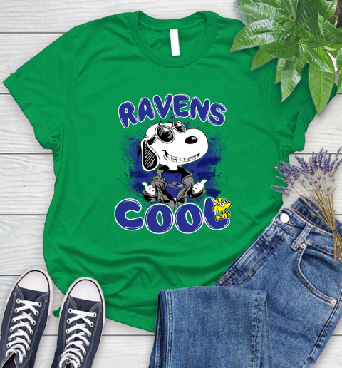 NFL Football Baltimore Ravens Cool Snoopy Shirt Women's T-Shirt 7