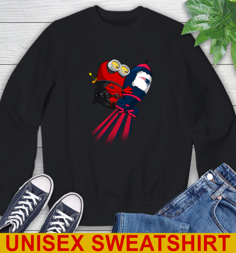 NFL Football New England Patriots Deadpool Minion Marvel Shirt Sweatshirt