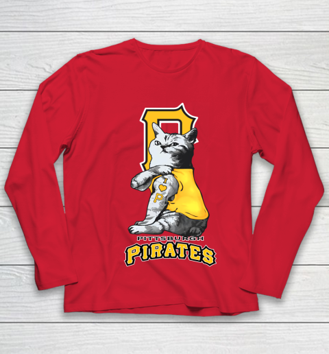 MLB Baseball My Cat Loves Pittsburgh Pirates Youth Long Sleeve 8