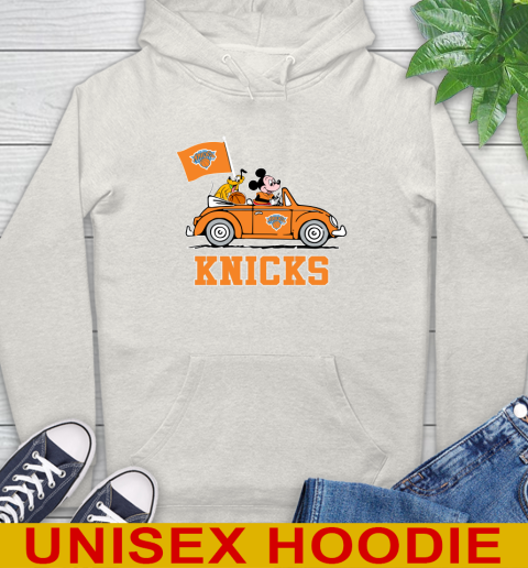 NBA Basketball New York Knicks Pluto Mickey Driving Disney Shirt Hoodie - Image 13