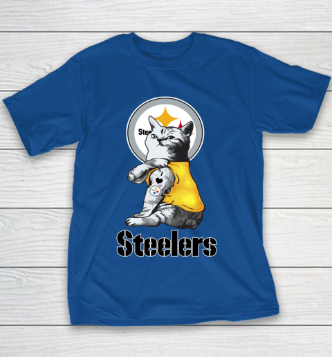 NFL Football My Cat Loves Pittsburgh Steelers Youth T-Shirt 7 NFL Football My Cat Loves Pittsburgh Steelers Youth T-Shirt - Image 7