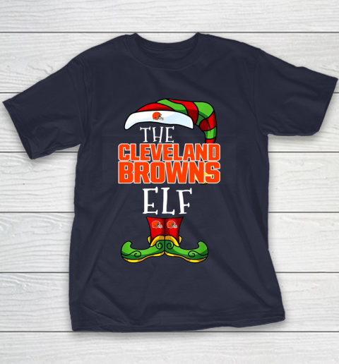 Cleveland Browns Christmas ELF Funny NFL Youth T-Shirt 2
