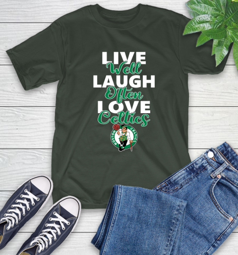 NBA Basketball Boston Celtics Live Well Laugh Often Love Shirt T-Shirt 6