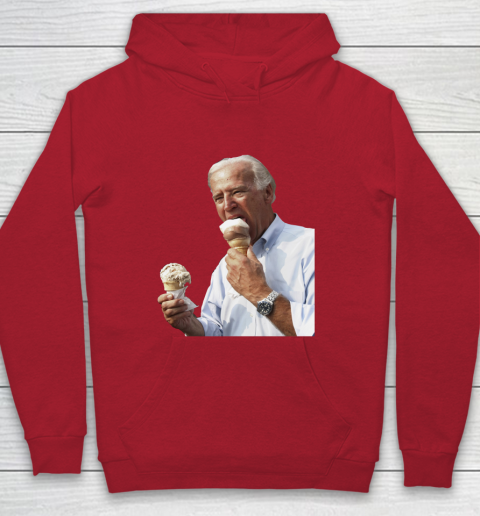 Joe Biden Eating Ice Cream Youth Hoodie 7