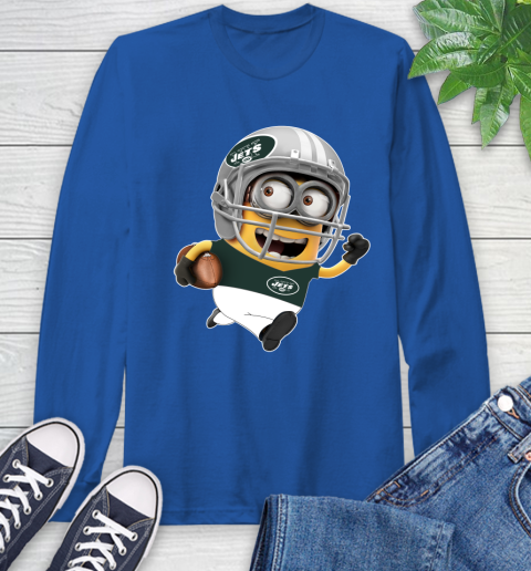 NFL New York Jets Minions Disney Football Sports Long Sleeve T-Shirt 9