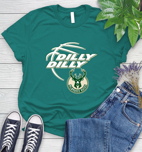 NBA Milwaukee Bucks Dilly Dilly Basketball Sports Women's T-Shirt 12