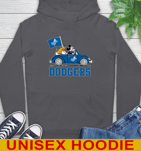 MLB Baseball Los Angeles Dodgers Pluto Mickey Driving Disney Shirt Hoodie 7