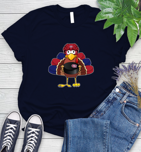 Montreal Canadiens Turkey Thanksgiving Day Women's T-Shirt 3