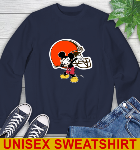 Cleveland Browns NFL Football Dabbing Mickey Disney Sports Sweatshirt 3