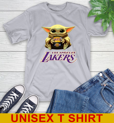 NBA Basketball Los Angeles Lakers Star Wars Baby Yoda Shirt 6