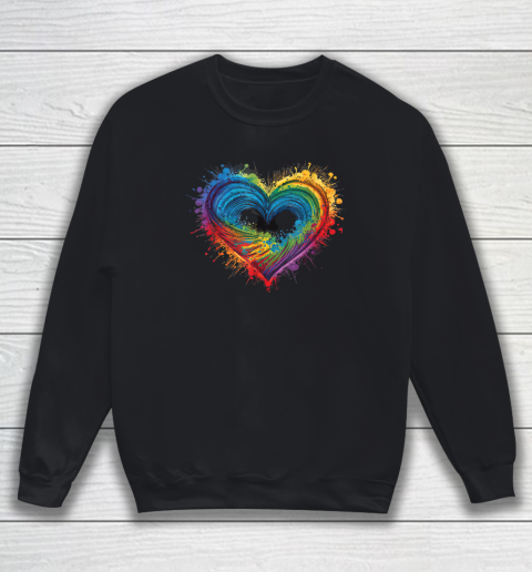 Tie Dye Heart Valentines Day Sweatshirt